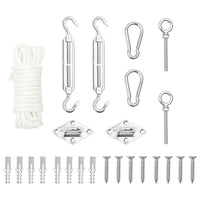 Jeu D'accessoires De Voile D'ombrage 9 Pcs Acier Inoxydable